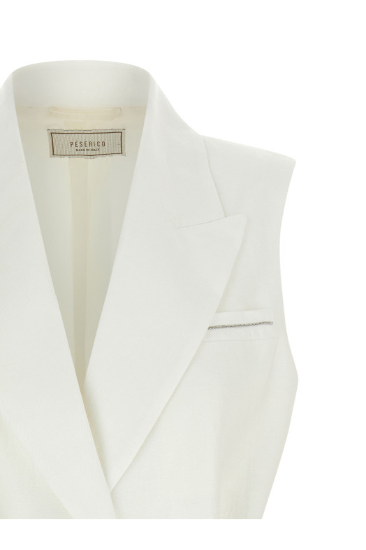 Linen vest White
