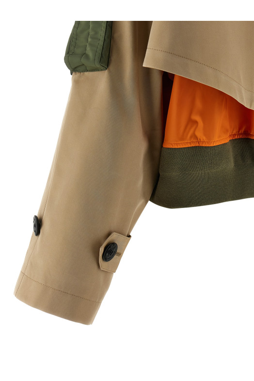 Double layer trench coat Beige