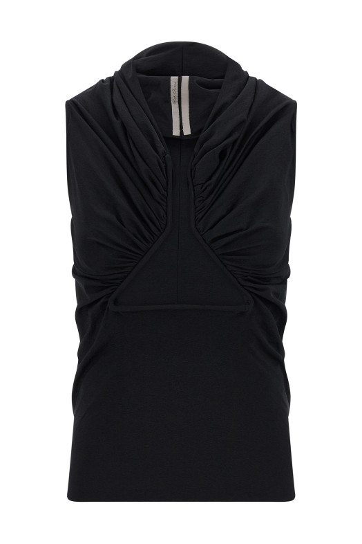 'Jersey SS Prong' top Black