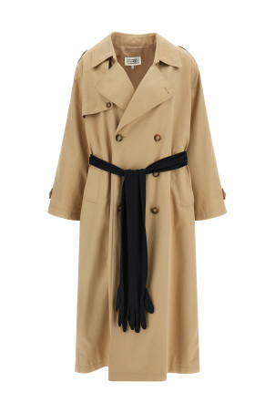 Trench coat with gloves Beige