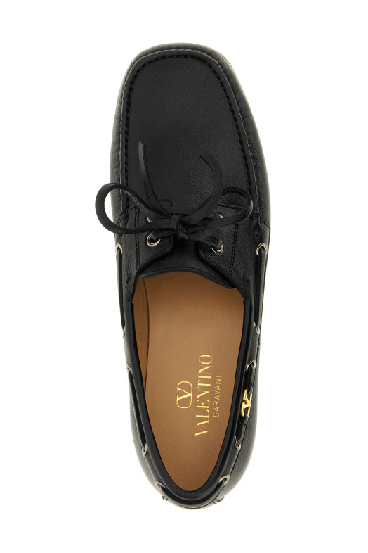 Valentino Garavani 'Palm Avenue' Boat Shoe Black