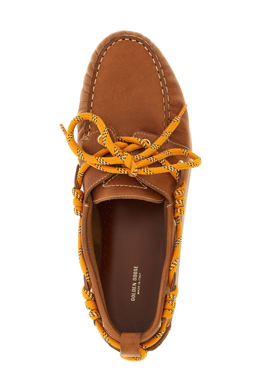 Leather Boat Shoe  Brown