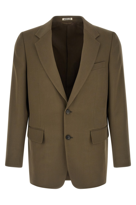 Gabardine blazer jacket Green