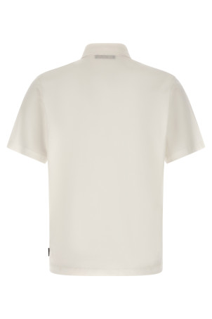 Cotton silk polo shirt White