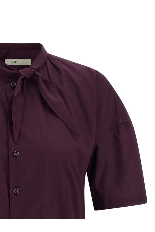 Lavallière collar shirt Purple