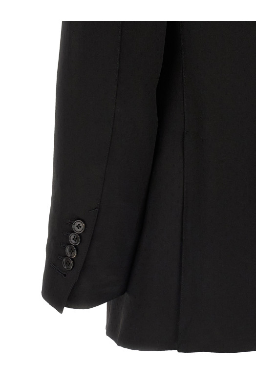 Tone-on-tone polka dot blazer Black