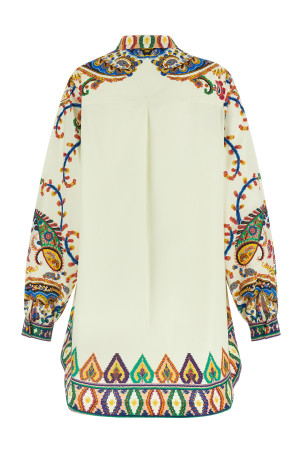 Printed poplin dress Multicolor