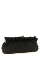Braided raffia clutch Black