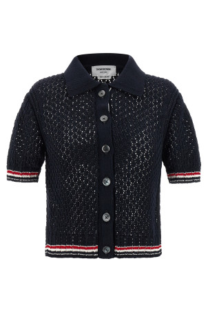 'Hector pointelle' polo shirt Blue