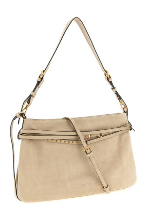 'Belt' large shoulder bag Beige