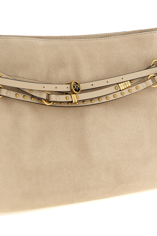 'Belt' large shoulder bag Beige