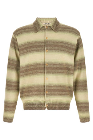 Shaded stripes cardigan Green