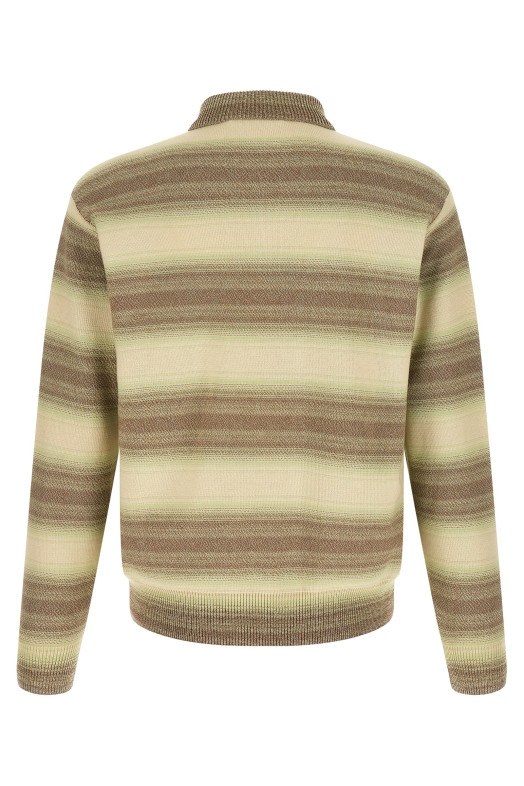 Shaded stripes cardigan Green