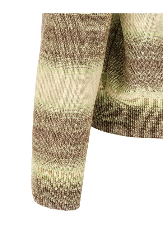Shaded stripes cardigan Green