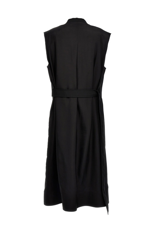 Довгий жилет з двох матеріалів, чорний JIL SANDER (J03AA0103JTN184001)