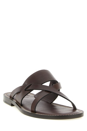 Leather sandals Brown