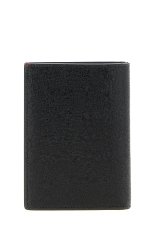 Fine grain leather passport holder Black
