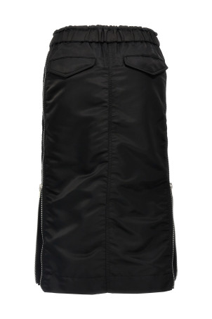 Pleated insert skirt Black