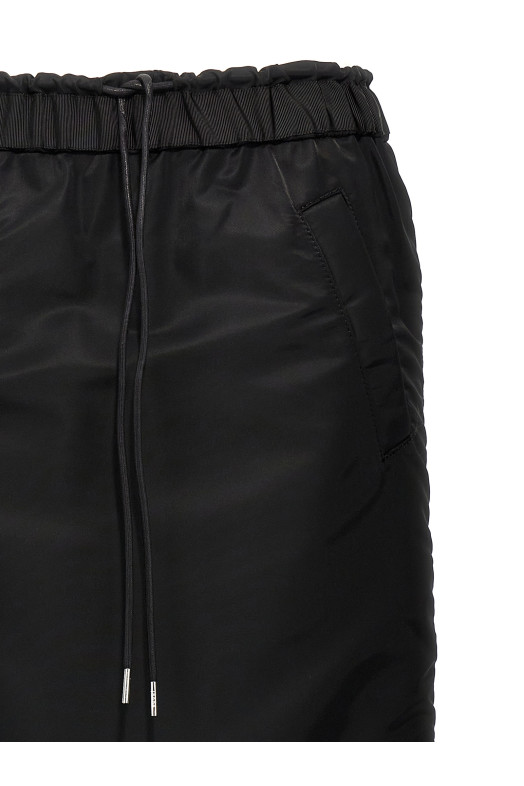 Pleated insert skirt Black