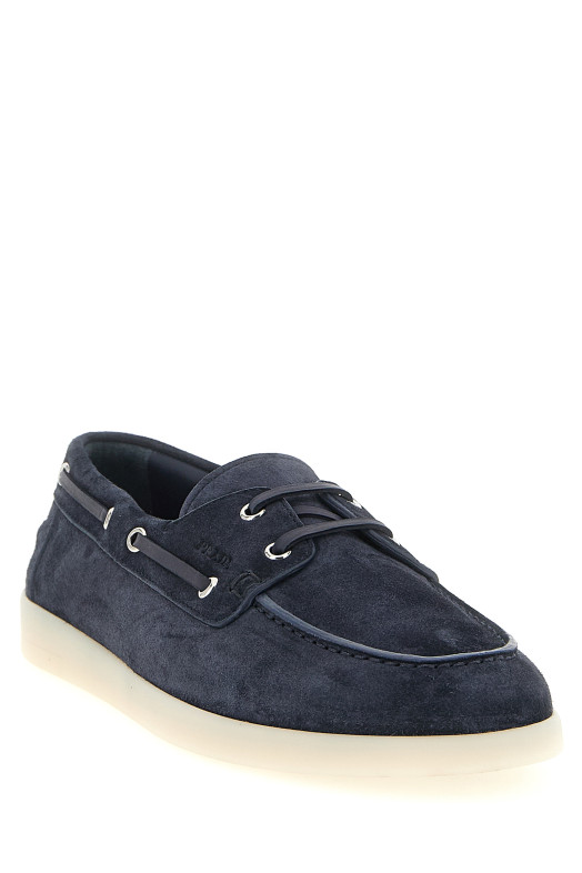 Suede boat shoe Blue