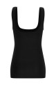 Square neckline top Black