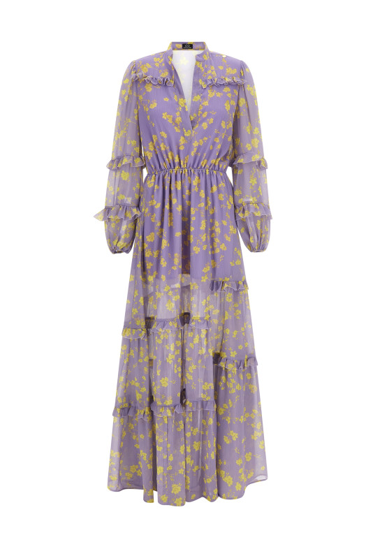 Chiffon dress Purple