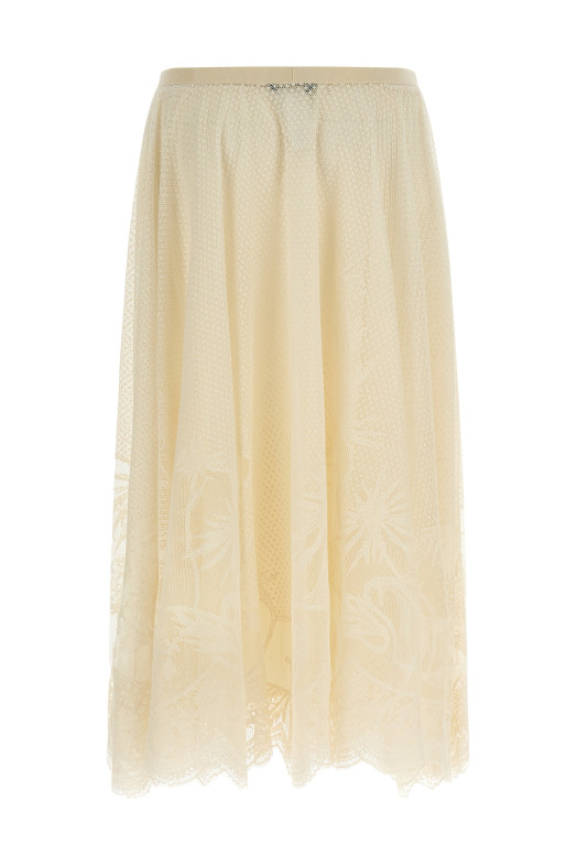 Lace skirt Beige