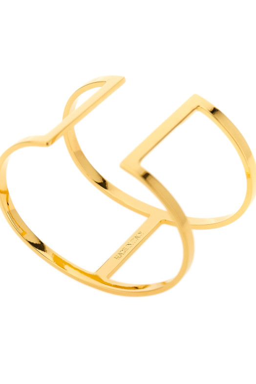 Logo bracelet set Gold