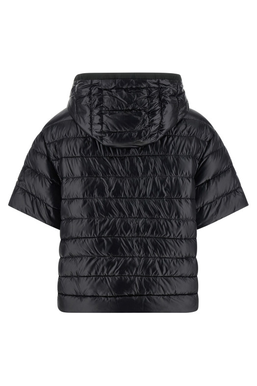 Reversible short-sleeved down jacket Black