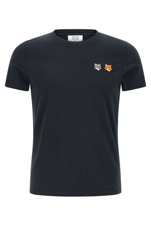 'Double Fox Head' T-shirt Gray