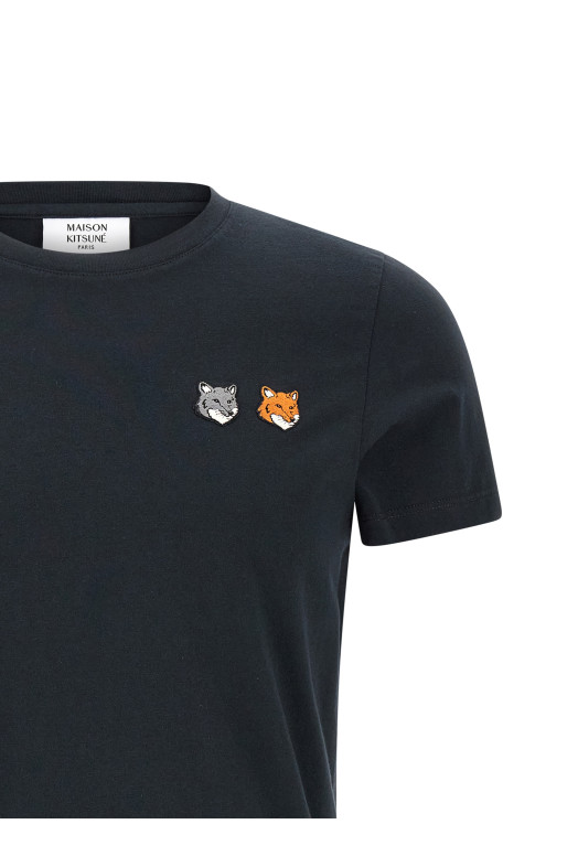 'Double Fox Head' T-shirt Gray