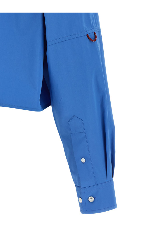 Cropped overshirt BLUE