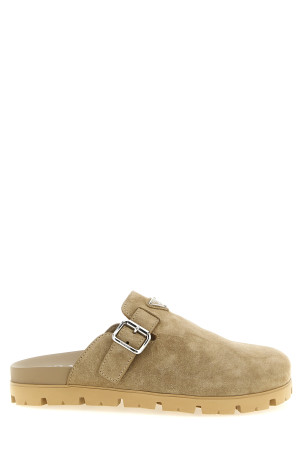 Triangle logo sabots Beige