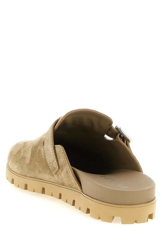 Triangle logo sabots Beige