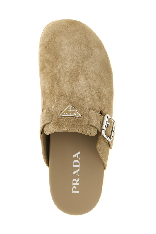 Triangle logo sabots Beige