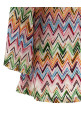 Zig zag embroidery dress Multicolor