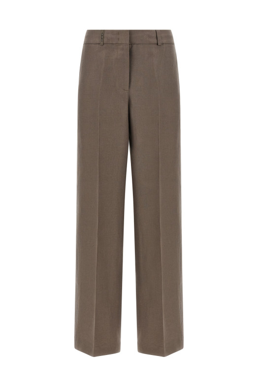Linen trousers Brown