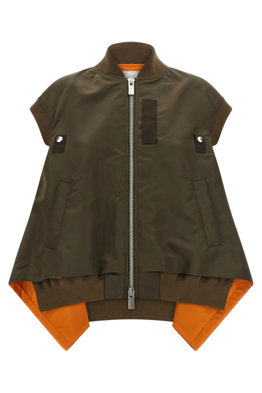 Asymmetrical hem vest Green