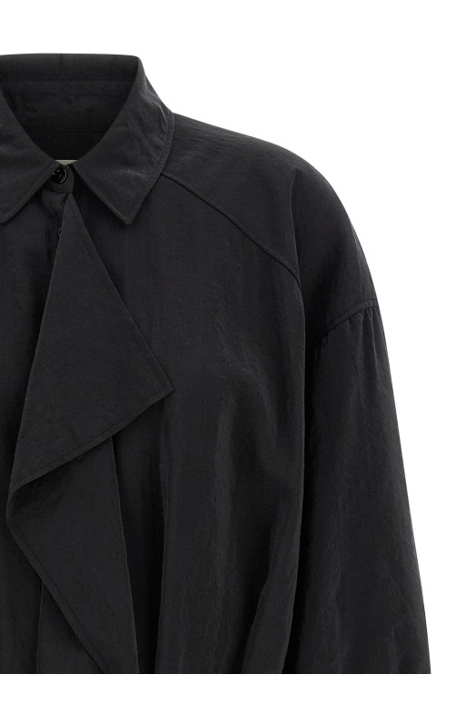 'Asymmetrical Shirt dress' dress Black