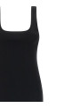 Squared neckline dress Black