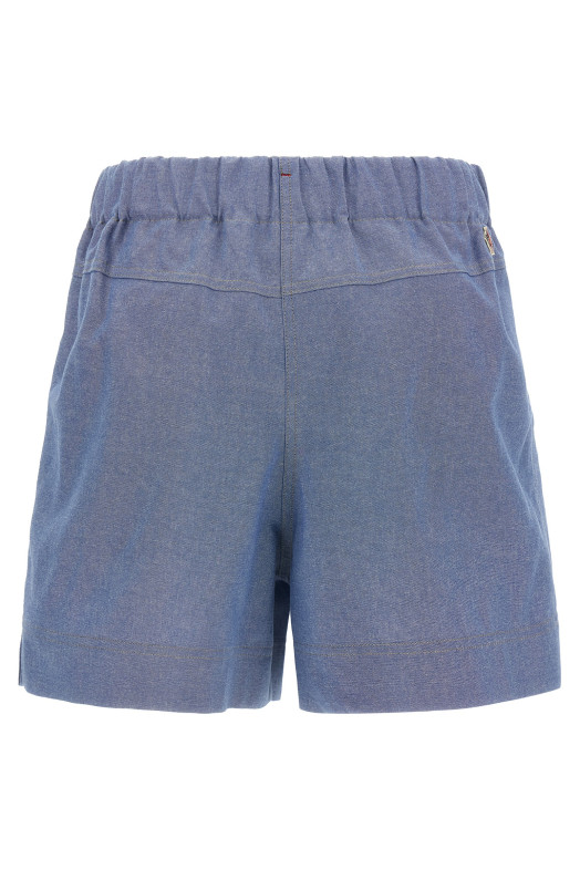 Chambray cotton shorts BLUE