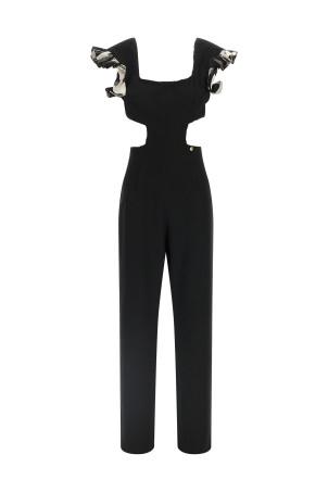 Cut-out jumpsuit Black