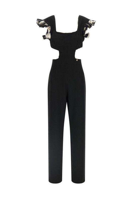 Cut-out jumpsuit Black