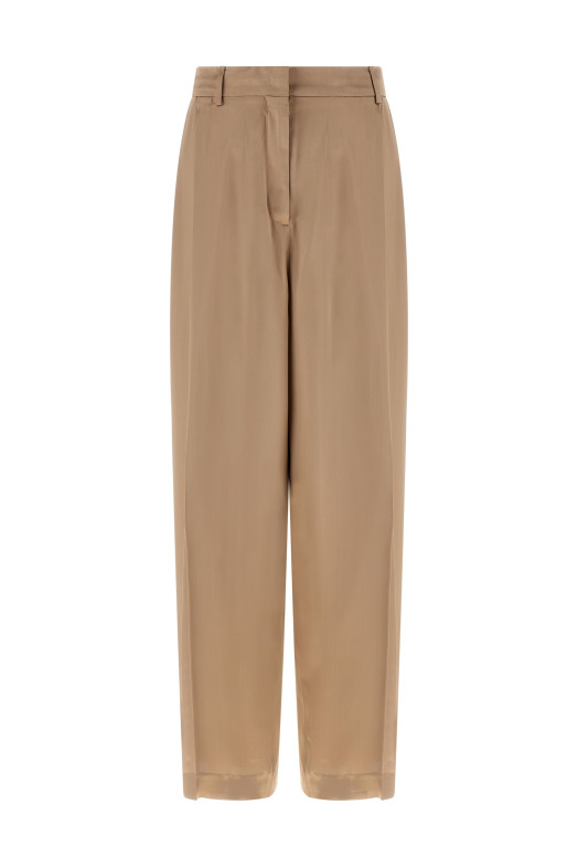 Liquid satin pants Beige