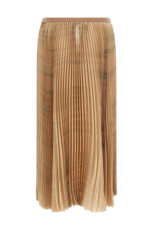 Pleated skirt Beige