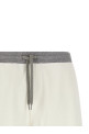 Mélange sweatshirt bermuda shorts  White