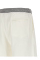 Mélange sweatshirt bermuda shorts  White