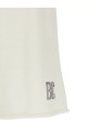 Mélange sweatshirt bermuda shorts  White