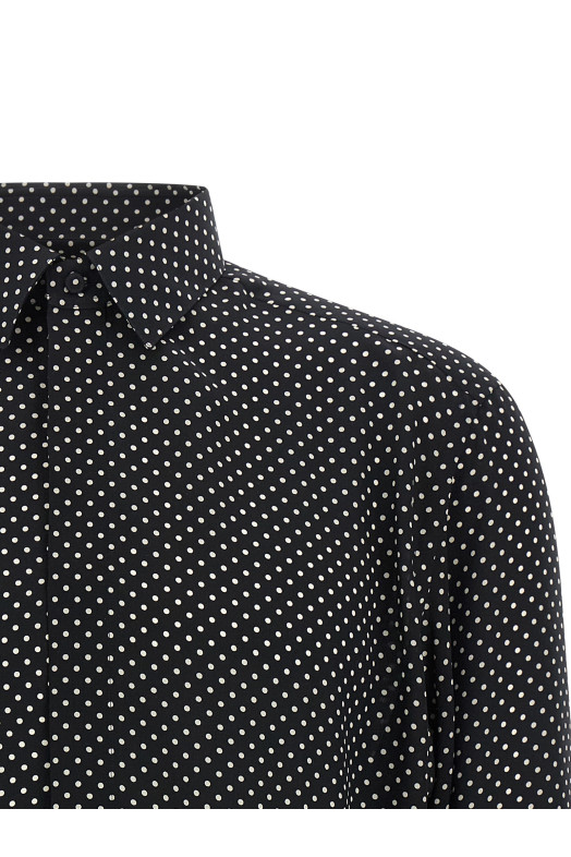 Polka dot shirt Black-grey