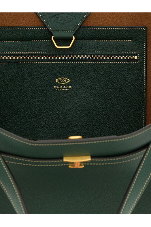 Medium 'Tim' shopping bag Green